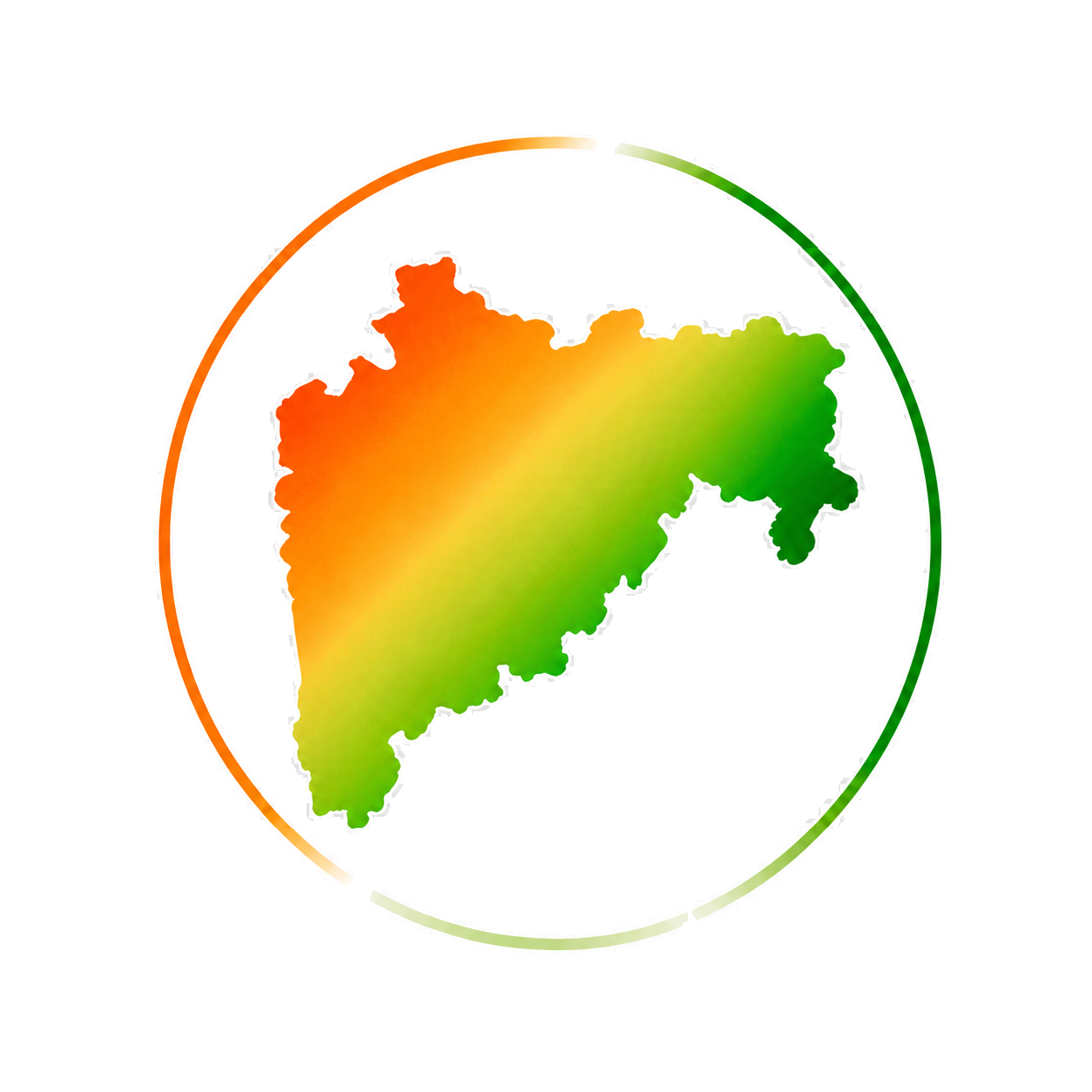 Maharashtra map graphic