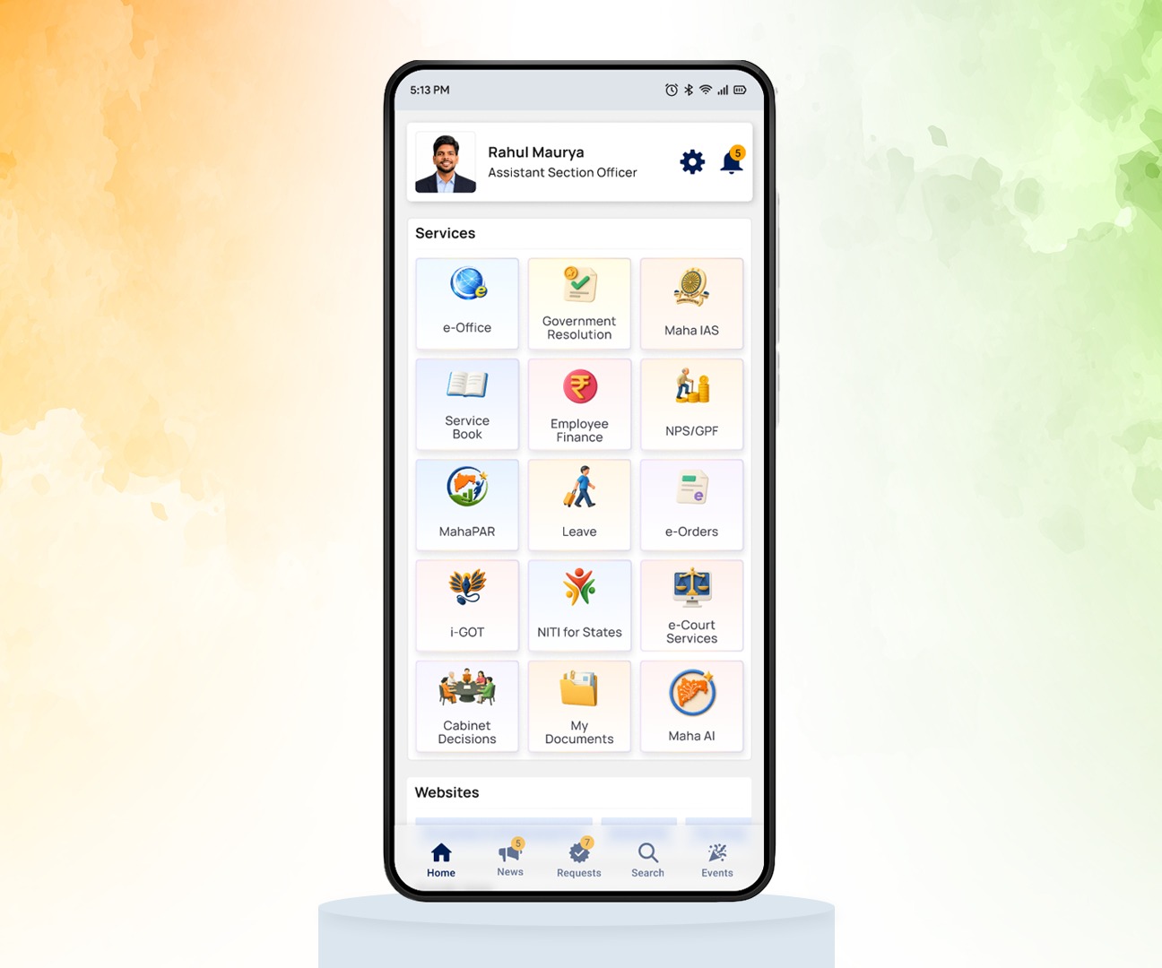 Maha eHRMS mobile app